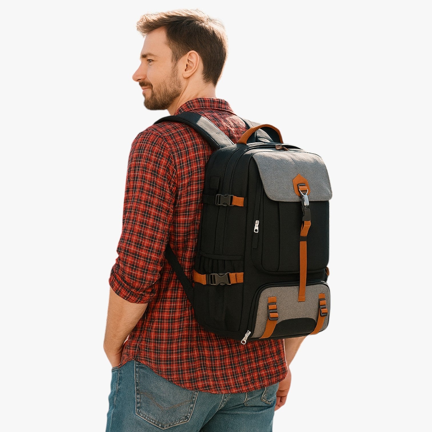 Zaino da uomo di grande capacità, impermeabile e versatile per viaggi e studio - - Backpacks Bags bags for men capacità impermeabile mens bag studio uomo versatile viaggi zaino - Concept Palermo