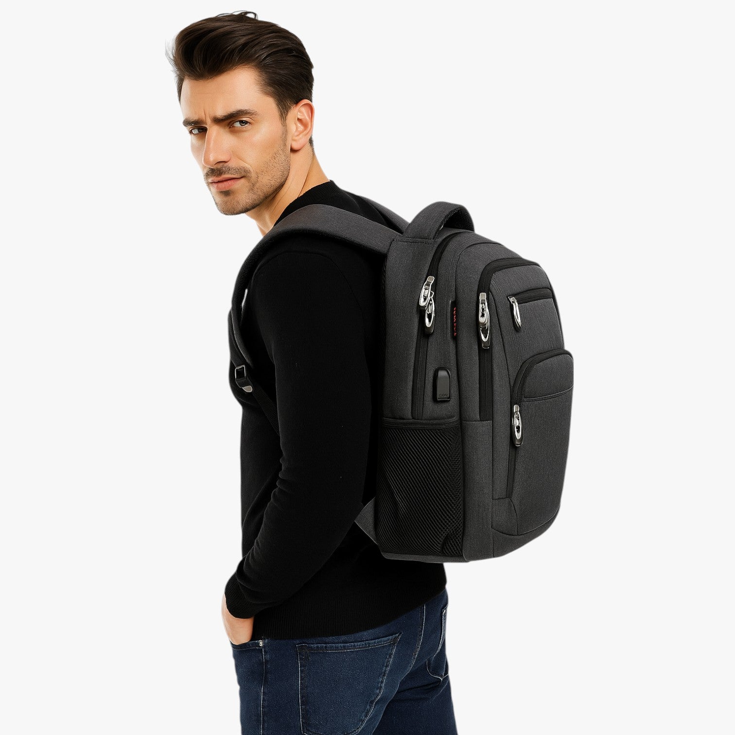 Zaino Impermeabile Multiuso con Porta USB Grande Capacità per Viaggi e Lavoro Uomo - - bag Bags bags for men capacità impermeabile lavoro mens bag multiuso porta uomo viaggi - Concept Palermo