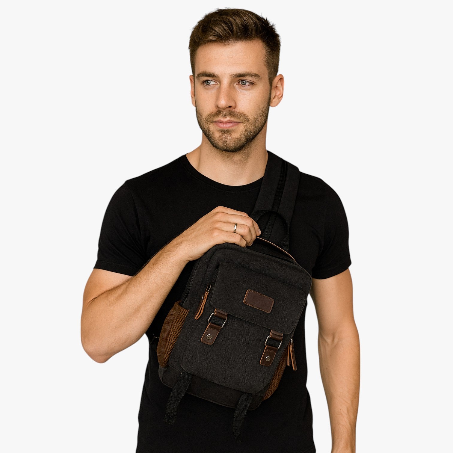 Mini Zaino Uomo Multiuso in Canvas - - bag Bags bags for men canvas mens bag multiuso uomo zaino zaino uomo - Concept Palermo