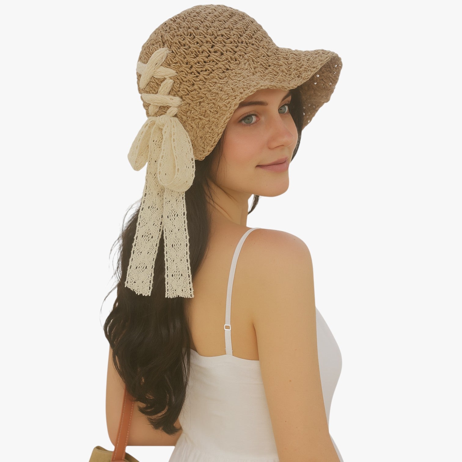 Cappello da Spiaggia UV con Foro per Codino - - cappello cappello spiaggia codino foro hat Hat for girls spiaggia summer hat sun hat Sun Hats women hat women's hat - Concept Palermo