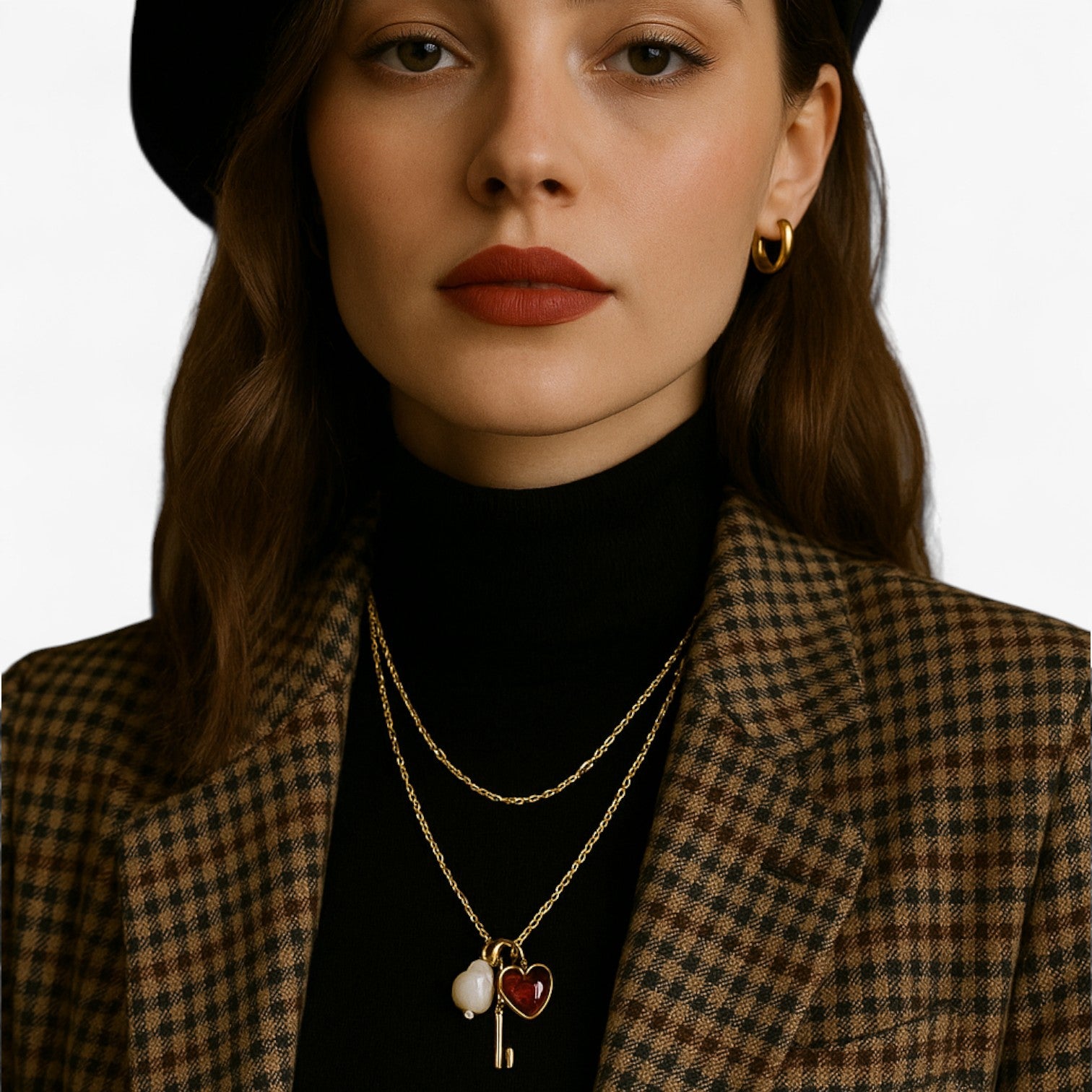 Collana cuore con perla - - collana collana cuore cuore elegant womens necklaces jewelry necklace NECKLACES Necklaces for Women perla - Concept Palermo