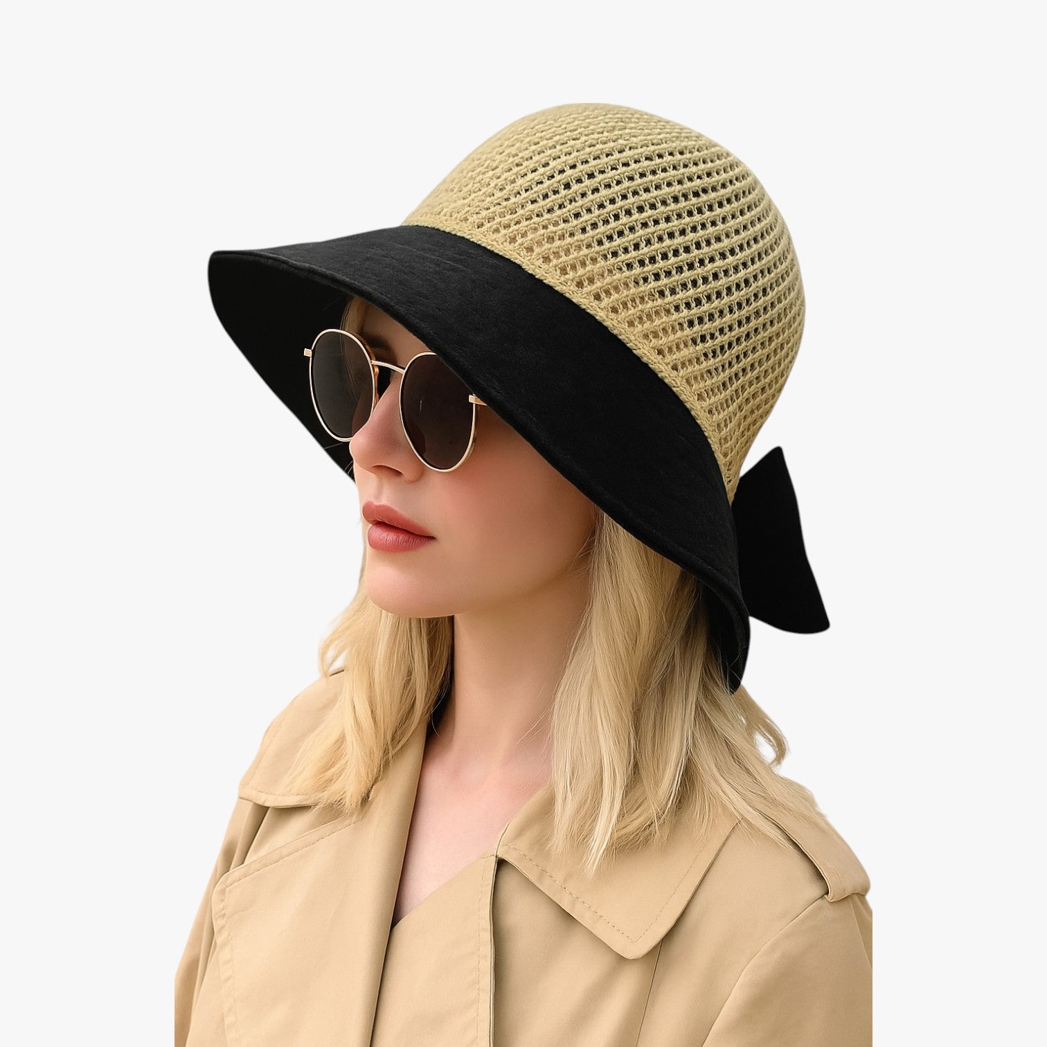 Cappello estivo all’uncinetto con fiocco pieghevole e traspirante - - cappello cappello estivo estivo fiocco hat Hat for girls hats pieghevole summer hat sun hat traspirante uncinetto women hat women's hat - Concept Palermo
