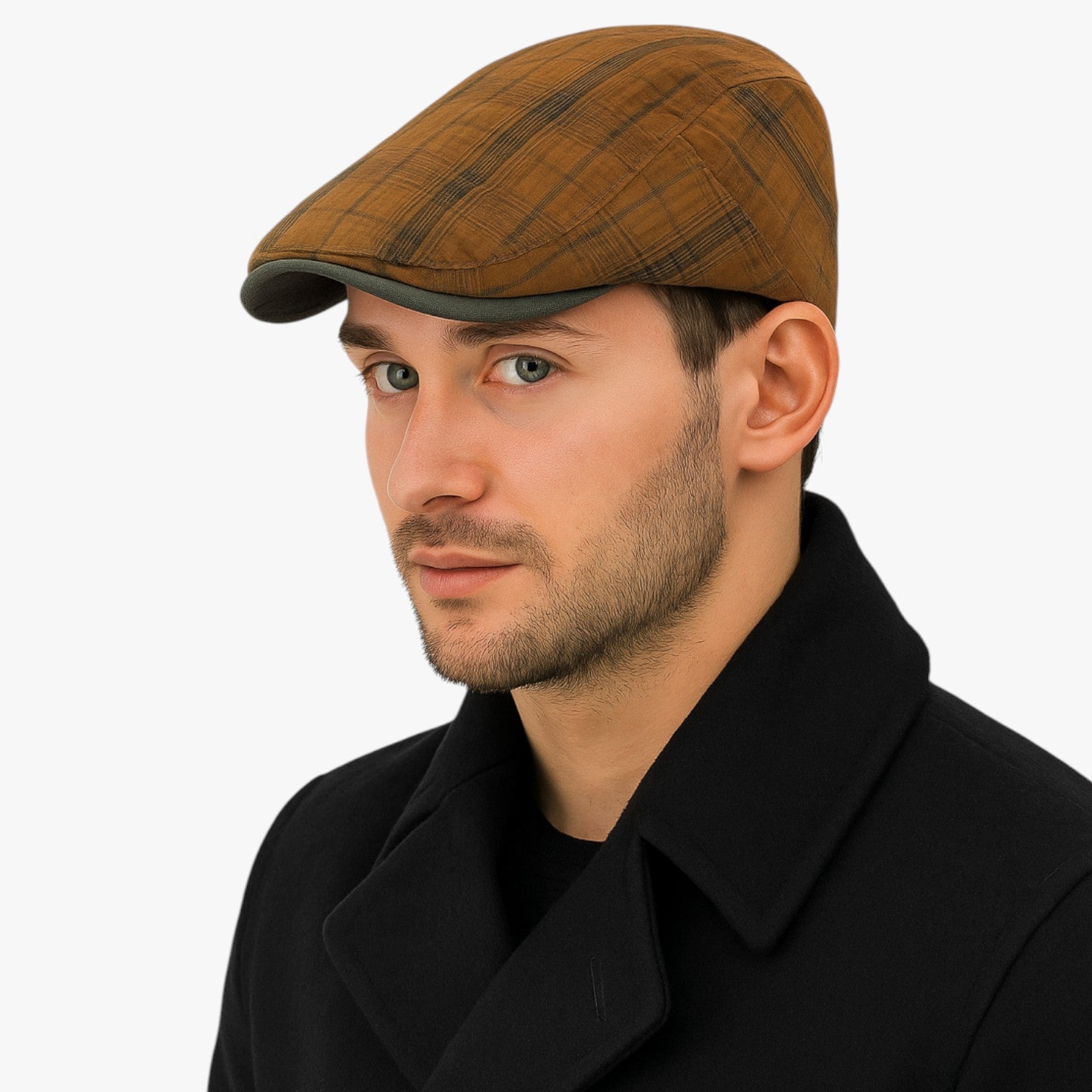 Berretto Tartan Retro in Cotone Uomo - - berretto berretto tartan caps cotone men's hat mens cap retro tartan uomo - Concept Palermo