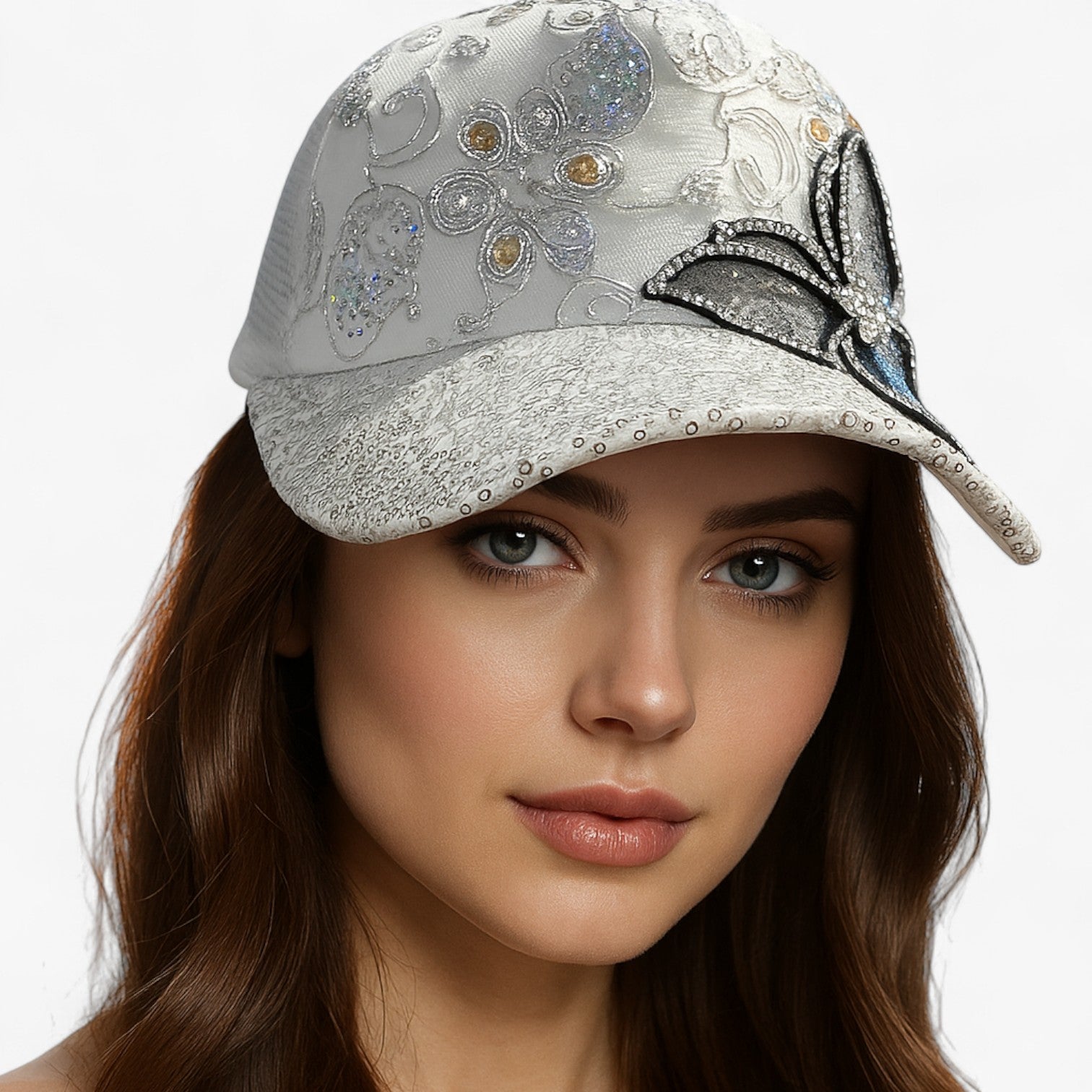 Cappello da Baseball Donna in Denim Brillante con Fibbia Regolabile Lino - - baseball brillante cappello cappello baseball denim donna fibbia hat Hat for girls hats lino women hat - Concept Palermo