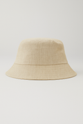 Sombrero tipo pescador para hombre en lino beige