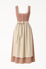 Traditionele Midi Jurk met Strik en Retro Details voor Dames