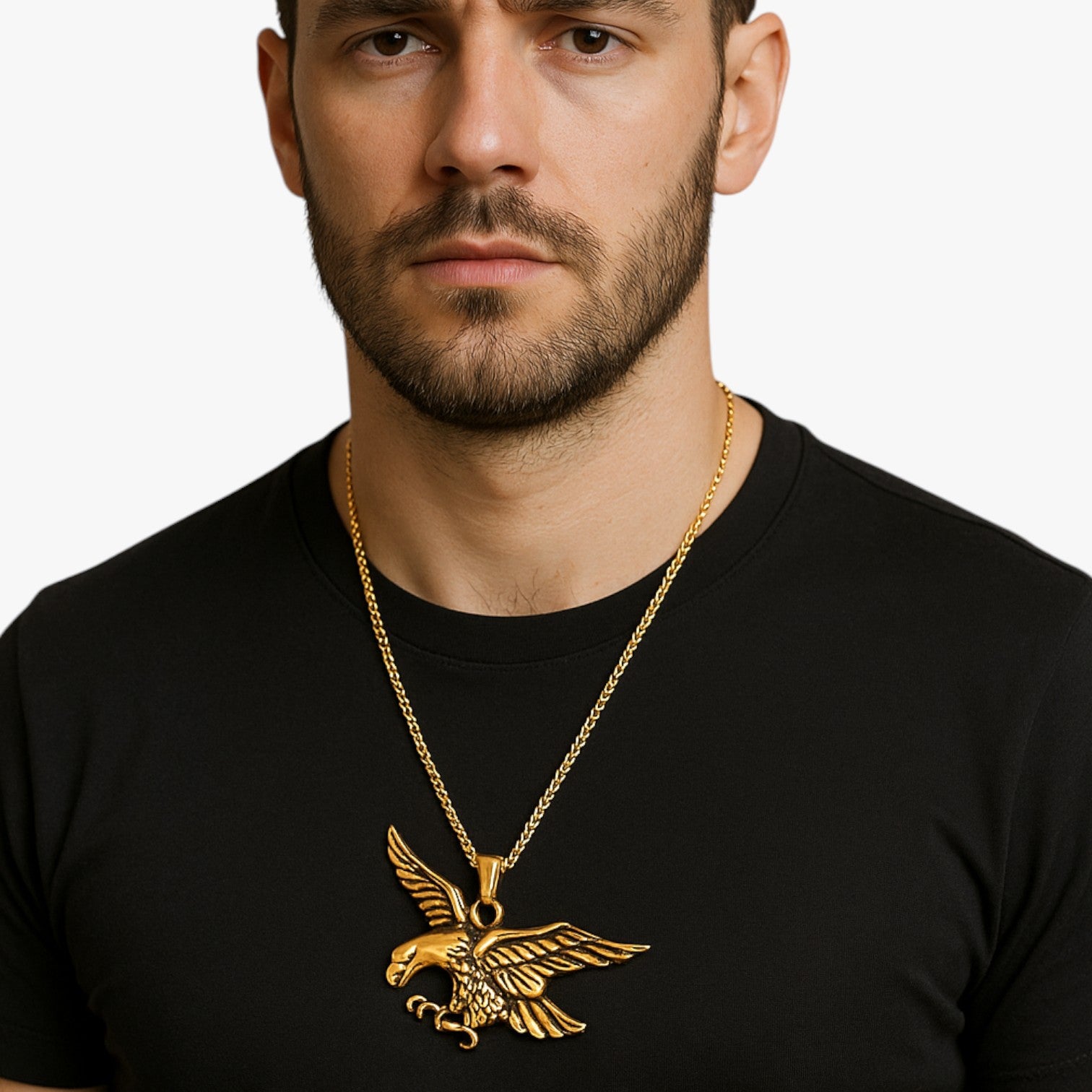 Collana aquila punk in acciaio Lana Uomo - - acciaio aquila collana collana aquila jewelry lana necklace necklace for men NECKLACES punk uomo - Concept Palermo