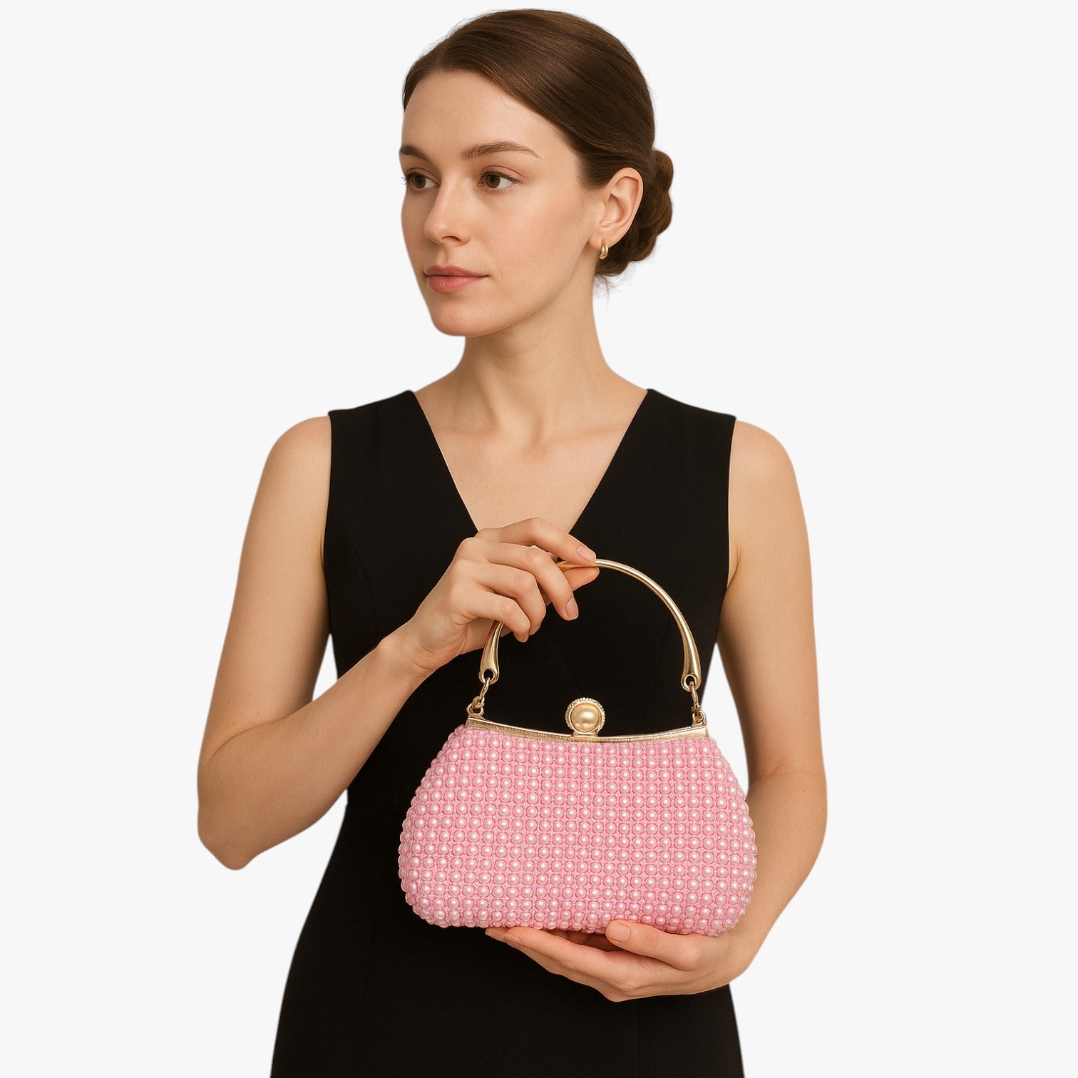 Borsa da sera in perle con manico a catena - - bag Bags borsa borsa sera catena handbags manico perle sera women bags Women's handbags - Concept Palermo