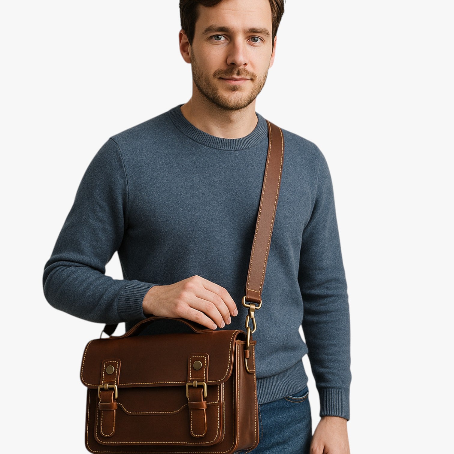Borsa a tracolla antifurto unisex in pelle - - antifurto Bags bags for men borsa borsa tracolla mens bag pelle Shoulder & Crossbody Bags tracolla unisex - Concept Palermo