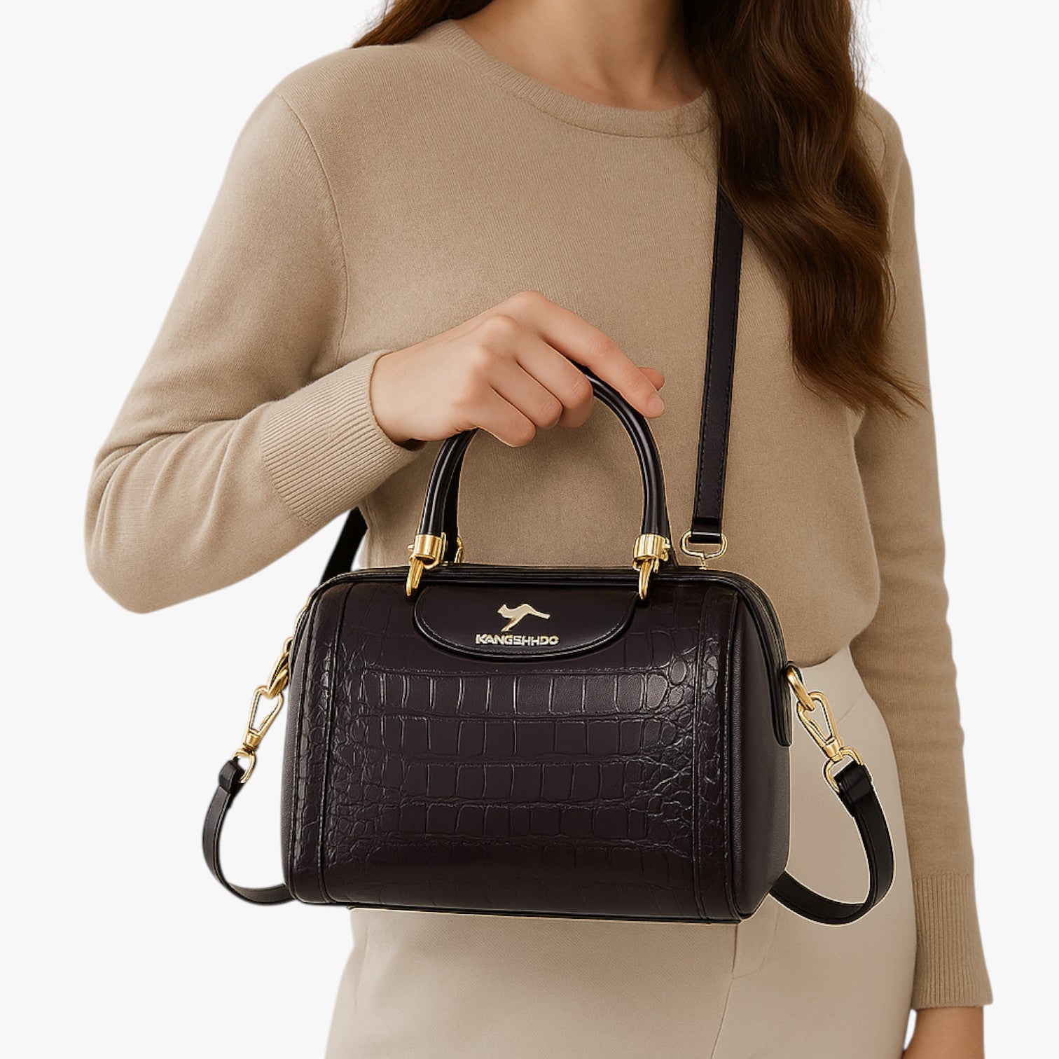 Borsa a Tracolla Grande Nera Donna in Vera Pelle Italiana - Spaziosa, Elegante e Funzionale - - Bags borse eleganza eleganza portata firmate mano portata tracolla women bag Women's handbags - Concept Palermo