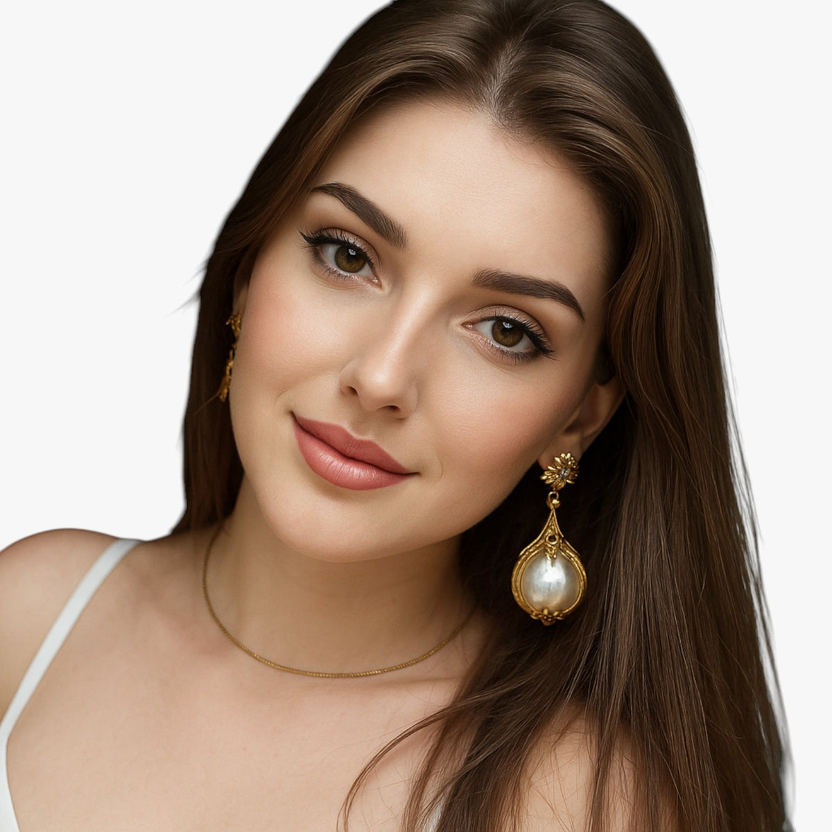 Orecchini Pendenti Vintage con Perle Eleganza Floreale in Oro Antico Donna - - antico donna EARRINGS Earrings for Women Girls eleganza floreale jewelry Linen New Fashion Earrings orecchini orecchini pendenti pendenti Vintage Women womens earring - Concept Palermo