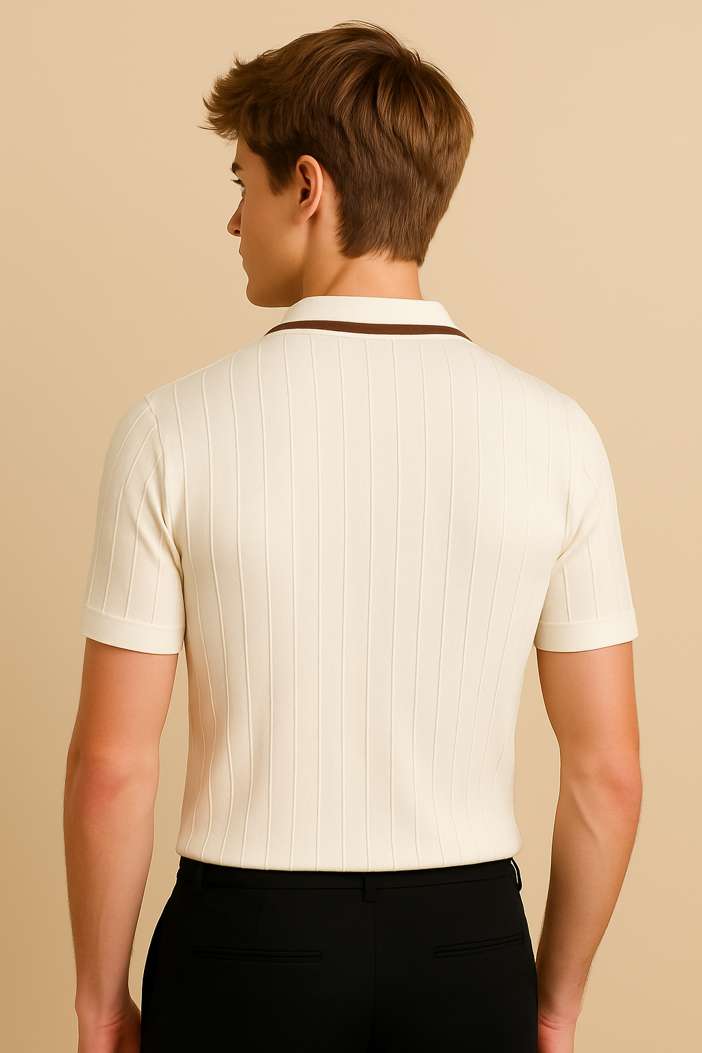 Polo a Costine con Colletto a Contrasto Uomo - - colletto contrasto costine men's polo men's polo shirt men's top clothes polo polo costine shirts & polos uomo - Concept Palermo