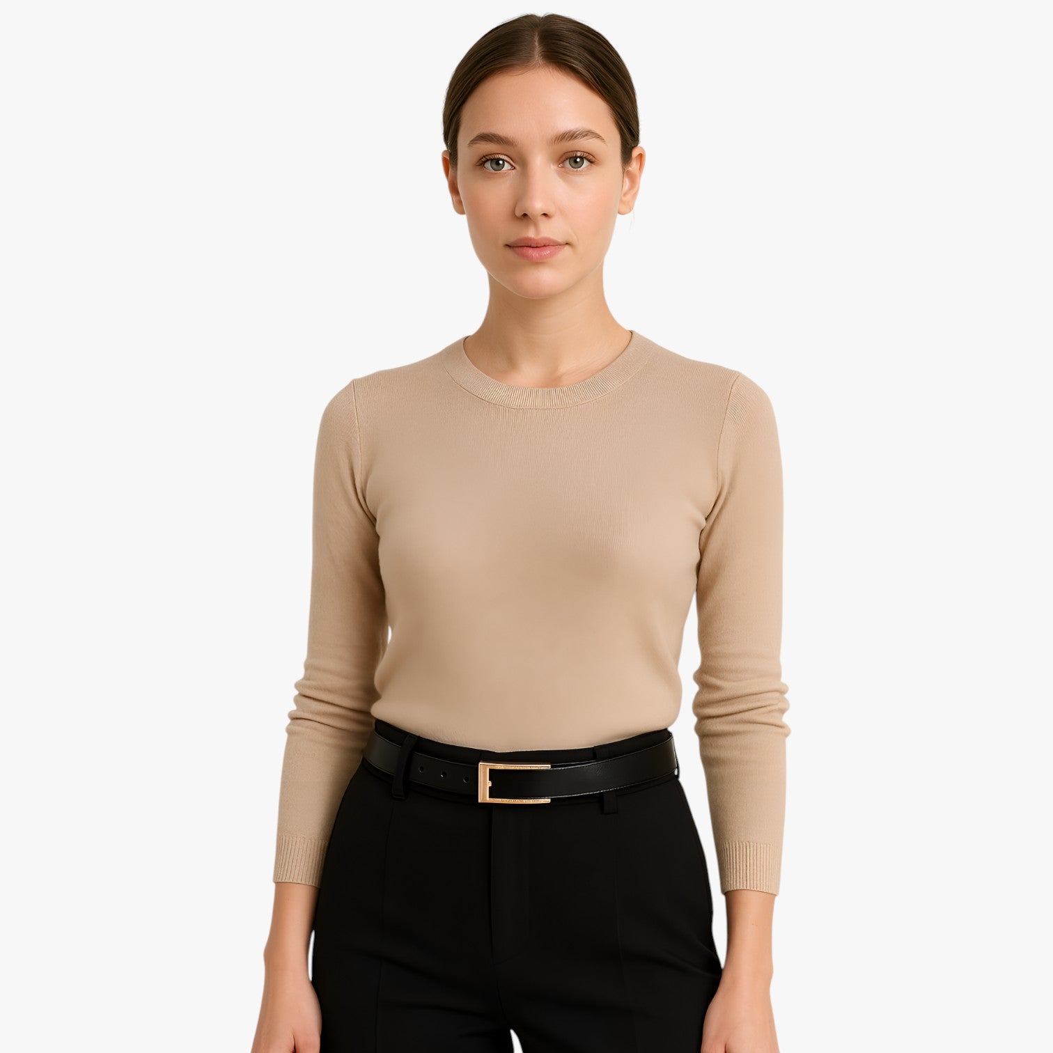 Cintura da donna in pelle autentica di con fibbia dorata, cintura sottile per vestiti - - autentica Belts cintura cintura donna donna dorata fibbia pelle sottile waist belt for women Womens belt - Concept Palermo