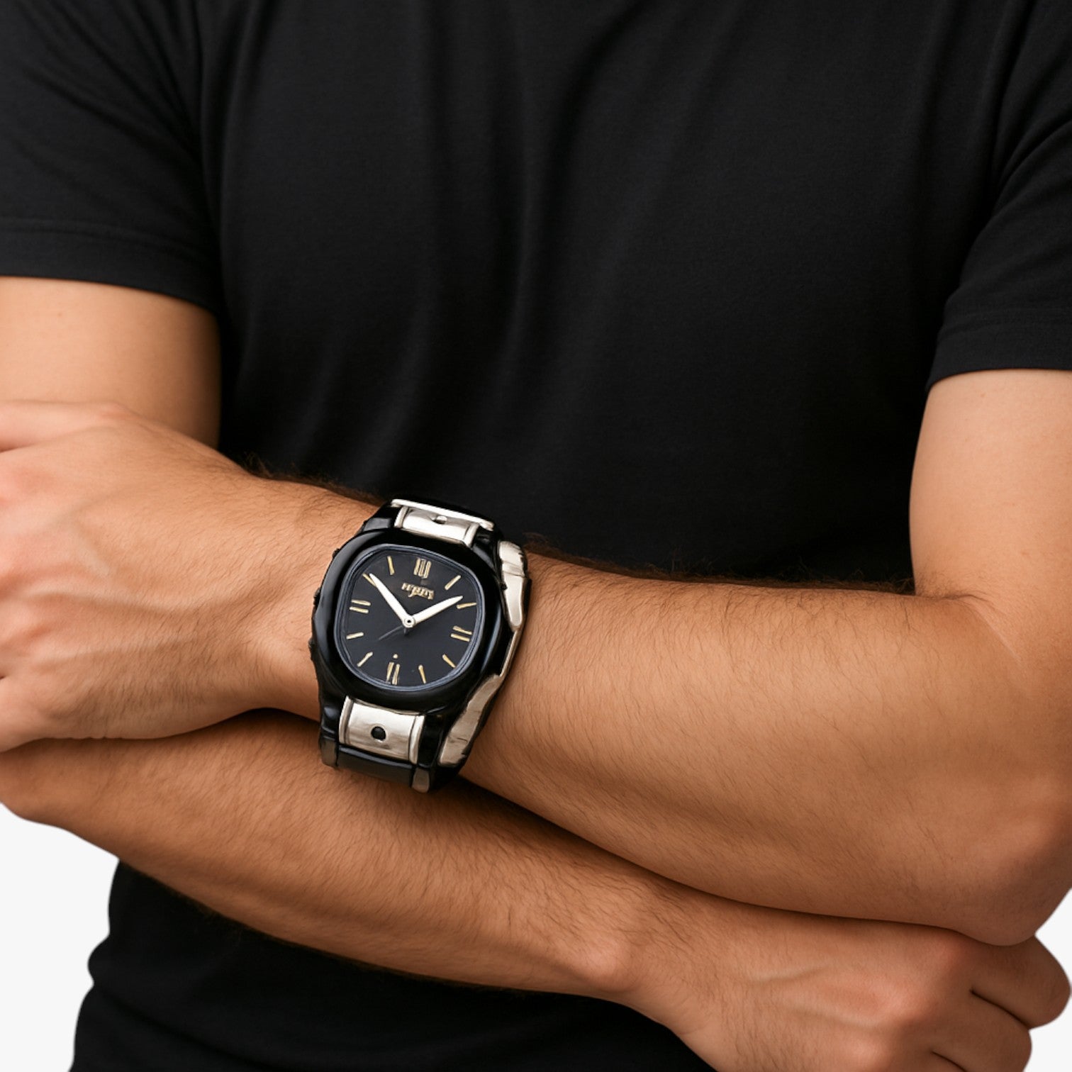 Orologio da uomo quadrato grande con cinturino in vera pelle - - cinturino orologio orologio uomo pelle quadrato uomo vera watch watch for men watches WATCHES FOR MEN - Concept Palermo