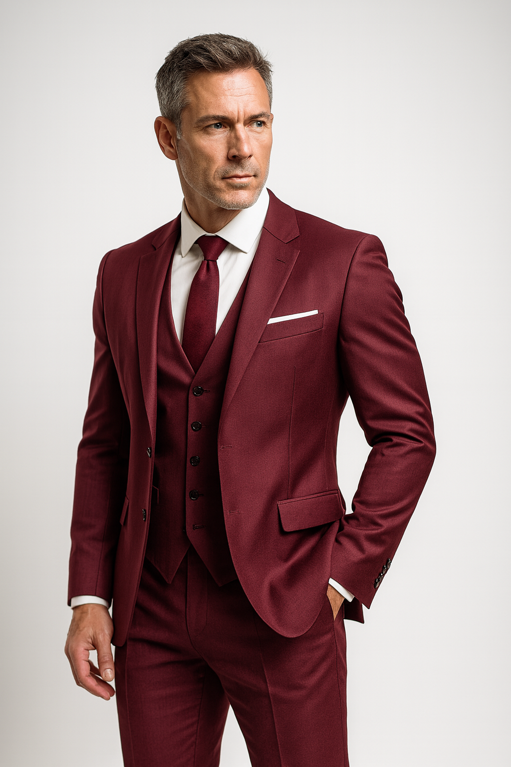 Abito da Uomo Tre Pezzi Slim Fit - Completo Elegante Moderno