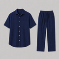 Completo Estivo da Uomo con Camicia e Pantaloni Larghi
