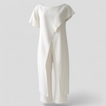 Conjunto elegante para mujer con top corto y pantalones de talle alto - mono casual de verano