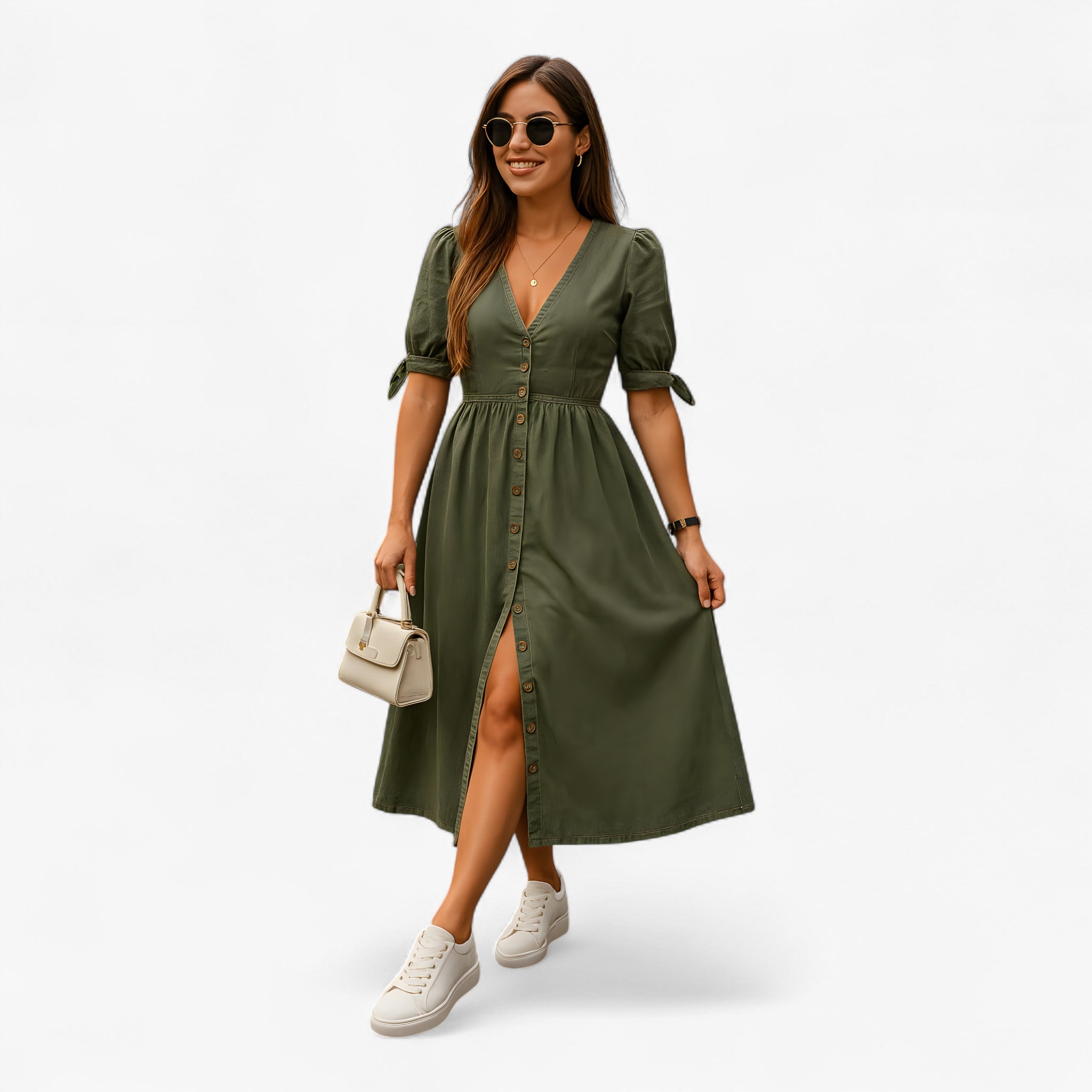 Abito Brillante in Denim Donna - Verde - abito abito brillante brillante denim donna dresses - Concept Palermo