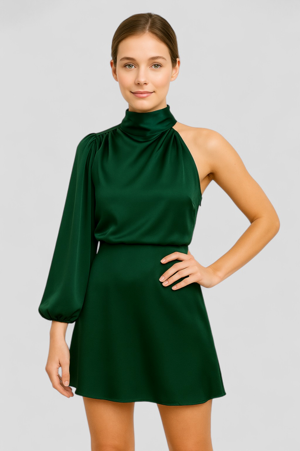 Abito monospalla in poliestere – Eleganza con un tocco moderno Pelle Donna - - abito abito monospalla AI donna Dresses eleganza monospalla pelle poliestere Sale - Concept Palermo