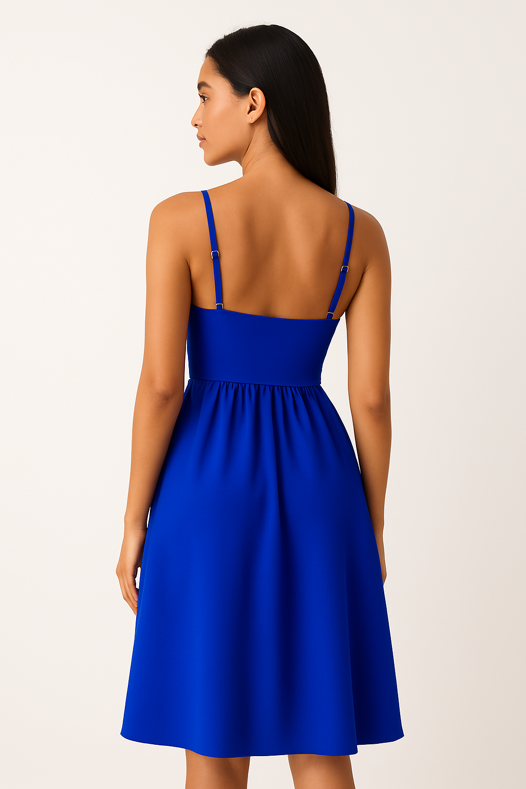 Eleganza Abito Midi con Spacco e Spalline Sottili Pelle Donna - - abito donna DRESS Dresses eleganza eleganza abito female dress Maxi dress Maxi Dresses midi Mini Dresses pelle sottili - Concept Palermo