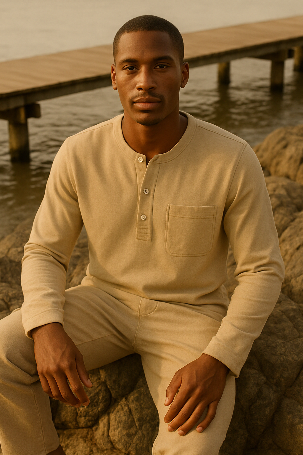 Maglia Henley Uomo a Maniche Lunghe – Stile Casual con Tasche e Colori Versatili - - casual colori henley lunghe maglia maglia henley maniche men's polo men's polo shirt men's top clothes Shirts und Polos - Concept Palermo