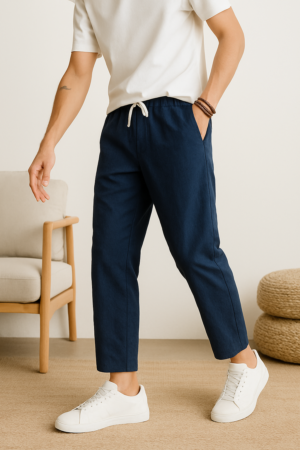 Vestibilità morbida, vestibilità aderente Lino Uomo - - aderente linen pants lino men's summer pants morbida pants pants for men uomo vestibilità vestibilità morbida - Concept Palermo