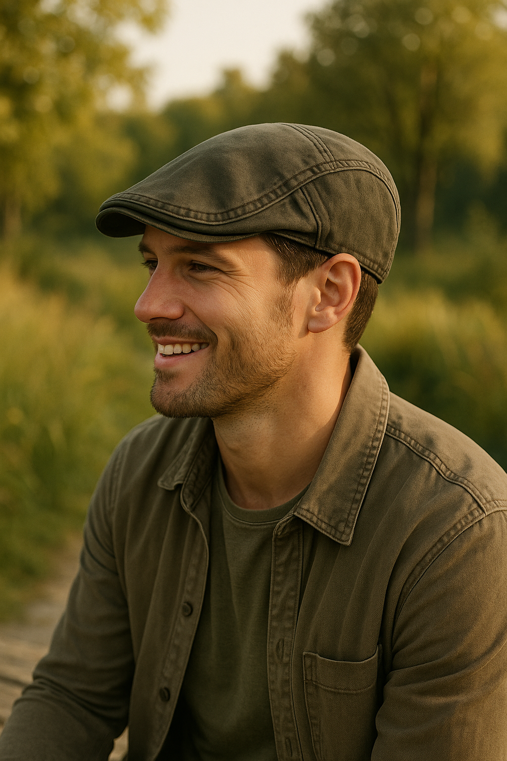 Classico berretto piatto in cotone lavato, regolabile, stile vintage, da giornalaio Uomo - - berretto berretto piatto cotone giornalaio hat hats lavato Mens hat piatto regolabile summer hat sun hat Sun Hats - Concept Palermo