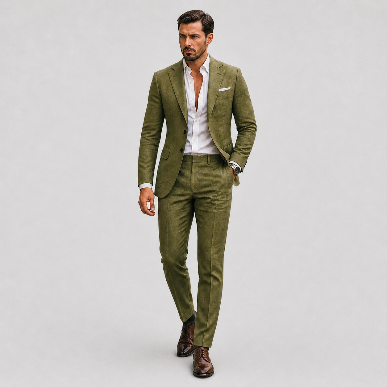 Abito in Lino da Uomo Slim-Fit Eleganza Estiva - - abito uomo ademend bruiloft outfit elegant fav formeel heren heren linnen heren mode heren pak Lente lente zomer lichtgewicht Linnen linnen pak lino minimalistisch sets Sets heren Slim Fit smart casual tijdloos Truien & Vesten heren veelzijdig zakelijke kleding Zakelijke sets heren Zomer zomer pak zomers - Concept Palermo