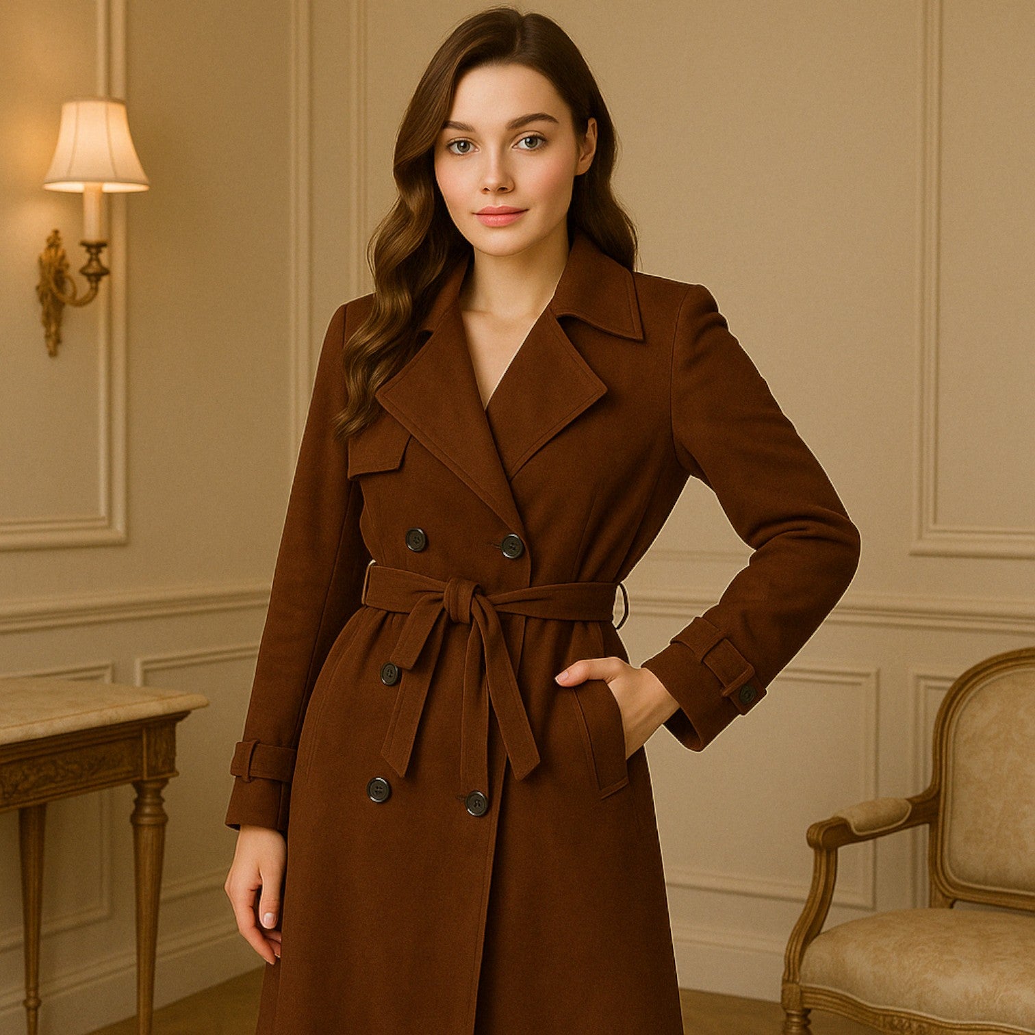 Cappotto in pelle scamosciata - Tessuto pregiato, taglio classico Uomo - - cappotto cappotto pelle pelle pregiato scamosciata taglio tessuto uomo women's coats & jackets - Concept Palermo