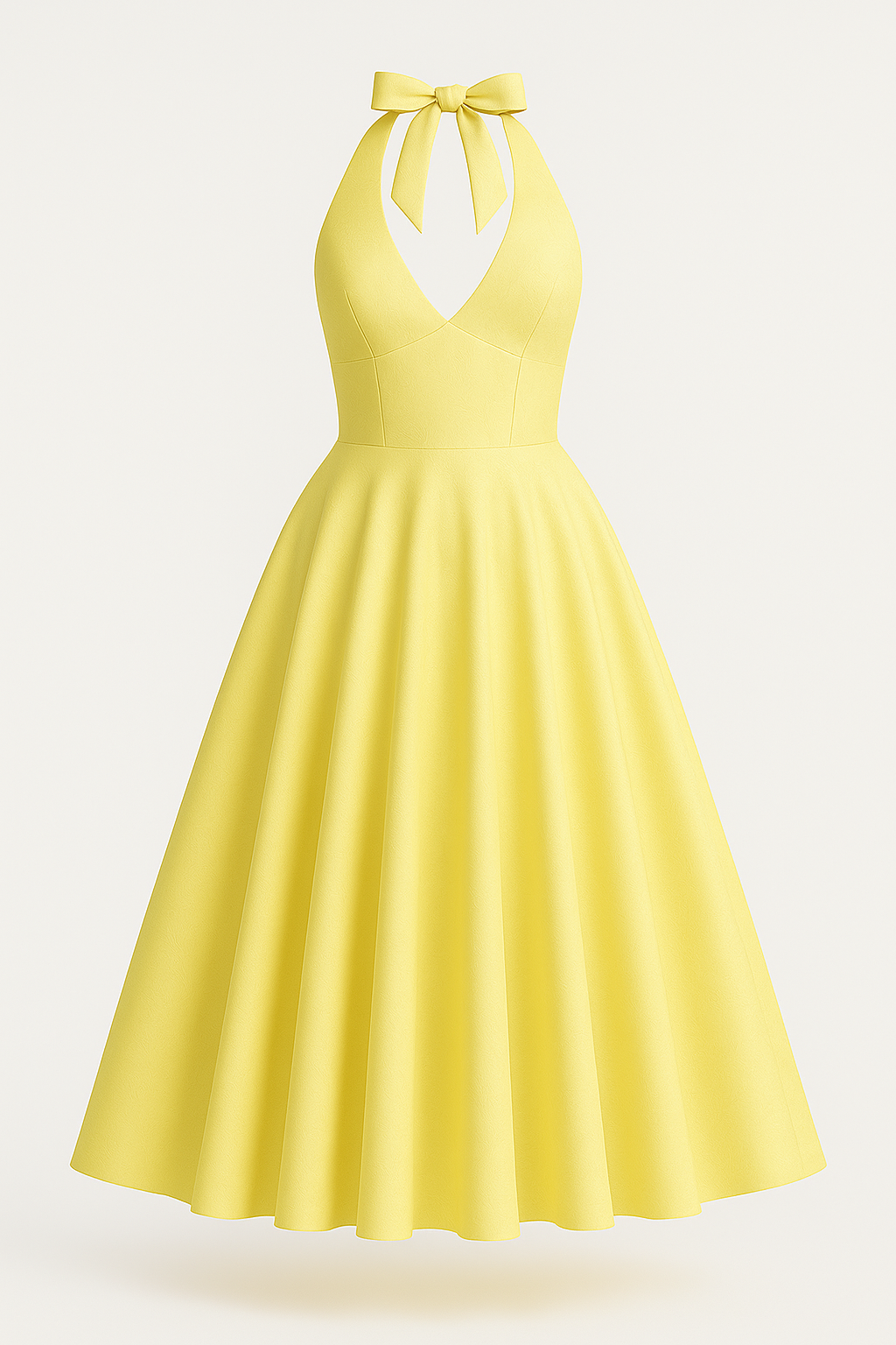 Abito Midi Donna Elegante con Schiena Scoperta, Vestito Estivo Casual - Giallo - abito abito elegante abito midi corsetto donna dresses gonna leggera look sofisticato midi moda femminile schiena schiena scoperta scoperta tessuto luminoso vestito da cerimonia vestito per occasioni speciali - Concept Palermo