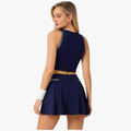 Falda de tenis plisada de secado rápido de talle alto para hombre