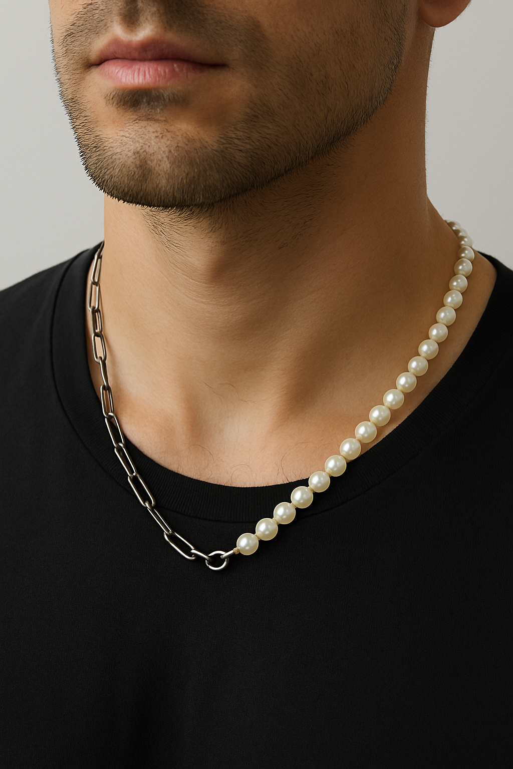 Collana a maglie miste con catenina Lana - - catenina collana collana maglie fashion Fashion Necklaces jewelry lana maglie miste necklace for men NECKLACES - Concept Palermo