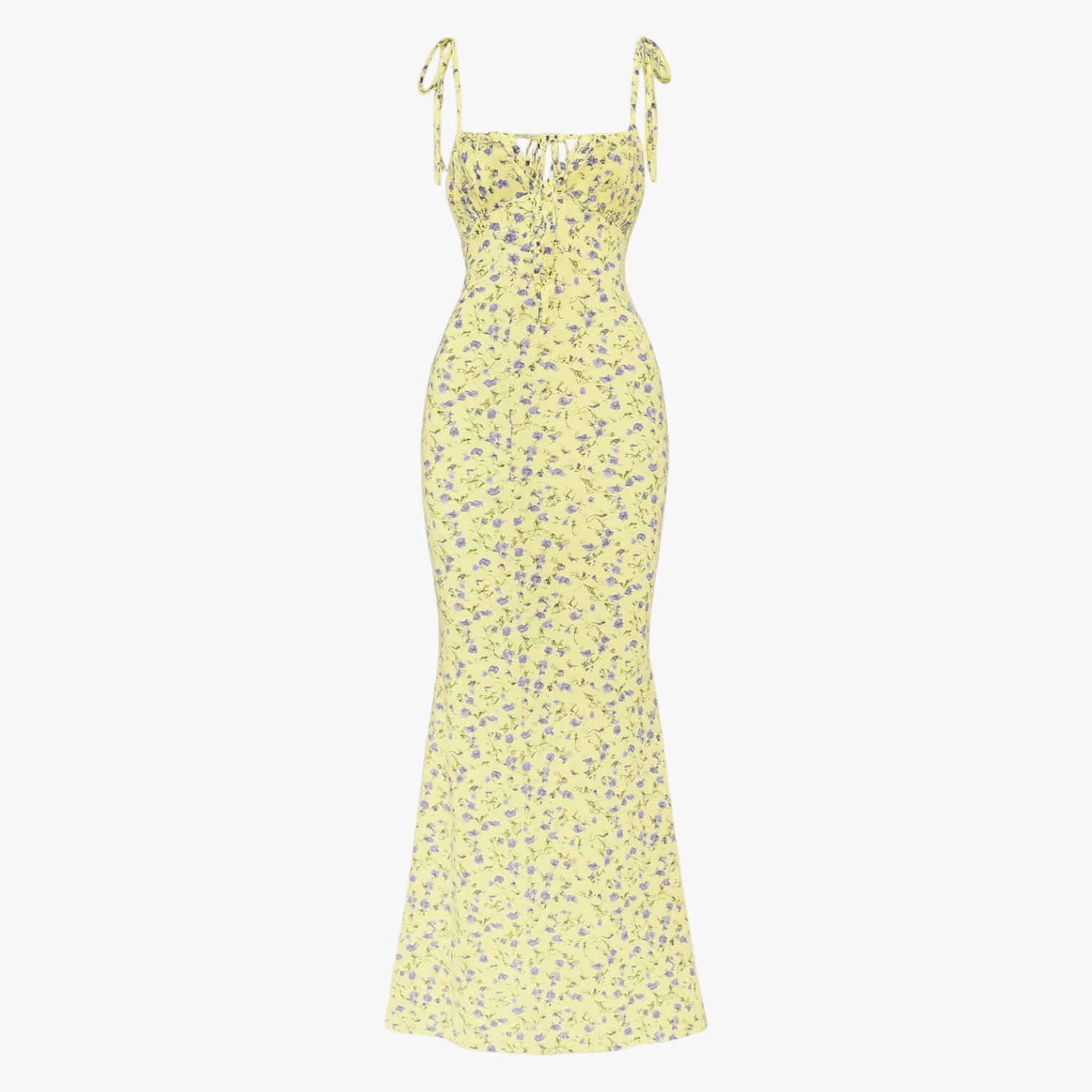 Abito da spiaggia con stampa floreale in forma bodycon Pelle Donna - Giallo - abito abito spiaggia bodycon donna dresses floreale forma pelle - Concept Palermo