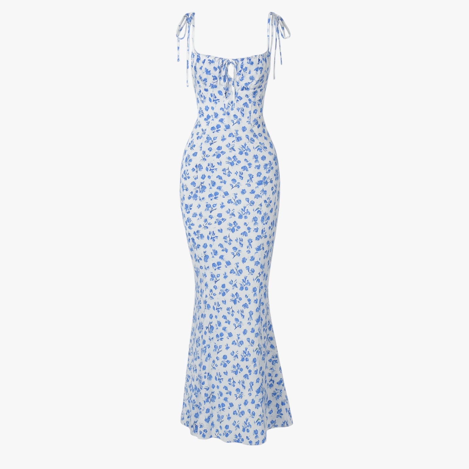 Abito da spiaggia con stampa floreale in forma bodycon Pelle Donna - Azzurro - abito abito spiaggia bodycon donna dresses floreale forma pelle - Concept Palermo