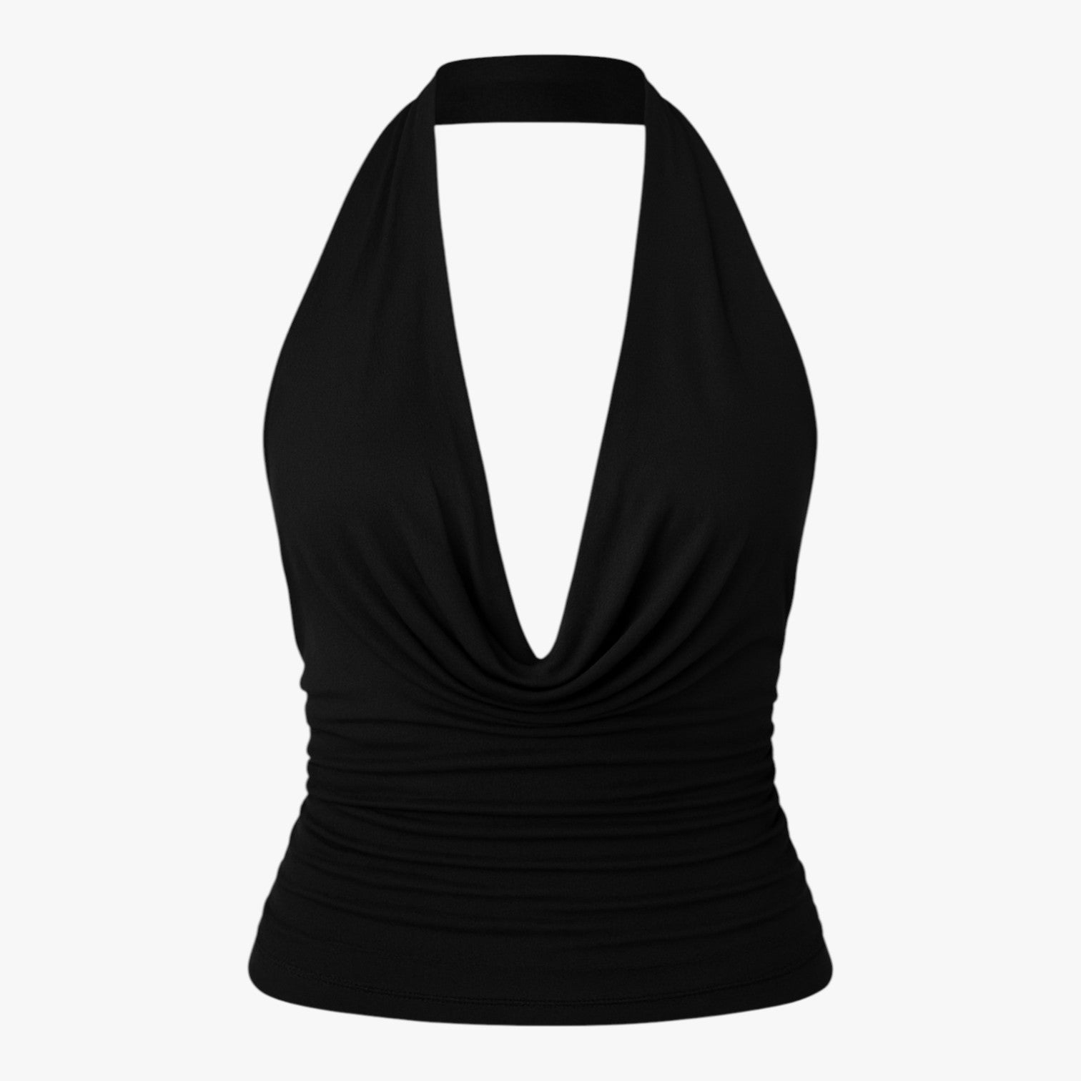 Top a collo halter senza cuciture per l'estate e lo stile street Pelle - Nero - collo collo halter cuciture estate halter luna | top a collo halter senza cuciture per l'estate e lo stile street - €25 pelle stile - Concept Palermo