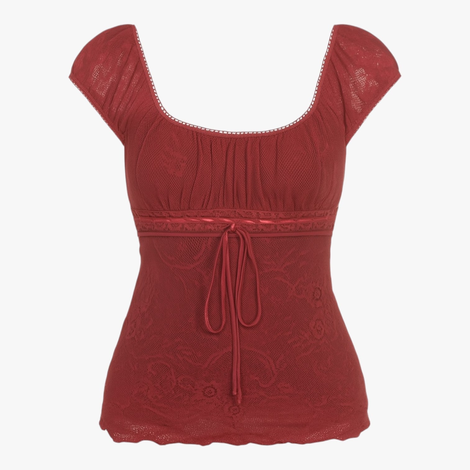 Top cortissimo vintage con dettaglio a fiocco - Rosso - cortissimo cortissimo vintage dettaglio fiocco mina | top cortissimo vintage con dettaglio a fiocco - €25 vintage - Concept Palermo