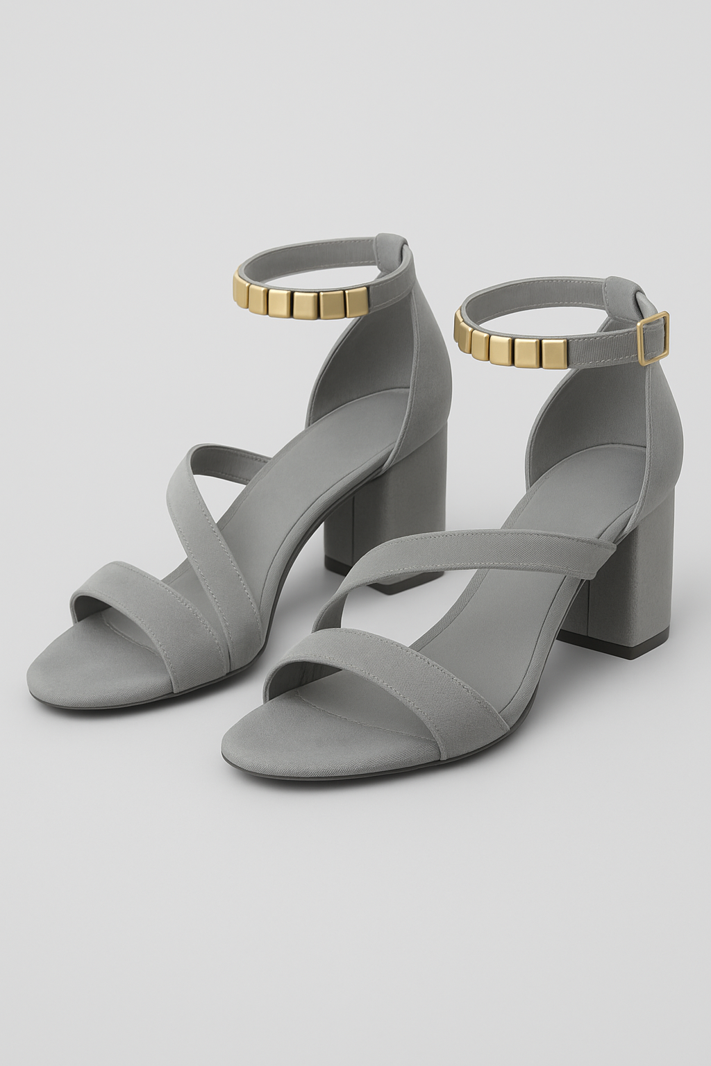 Sandali con cinturini sovrapposti e tacco blocco Uomo - Grigio - blocco cinturini Frauen Sandalen sandali sandali cinturini sandals sovrapposti SPRING tacco uomo - Concept Palermo