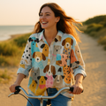 Camisa Mujer con Estampado Gráfico Atractivo - Elegante y Moderna