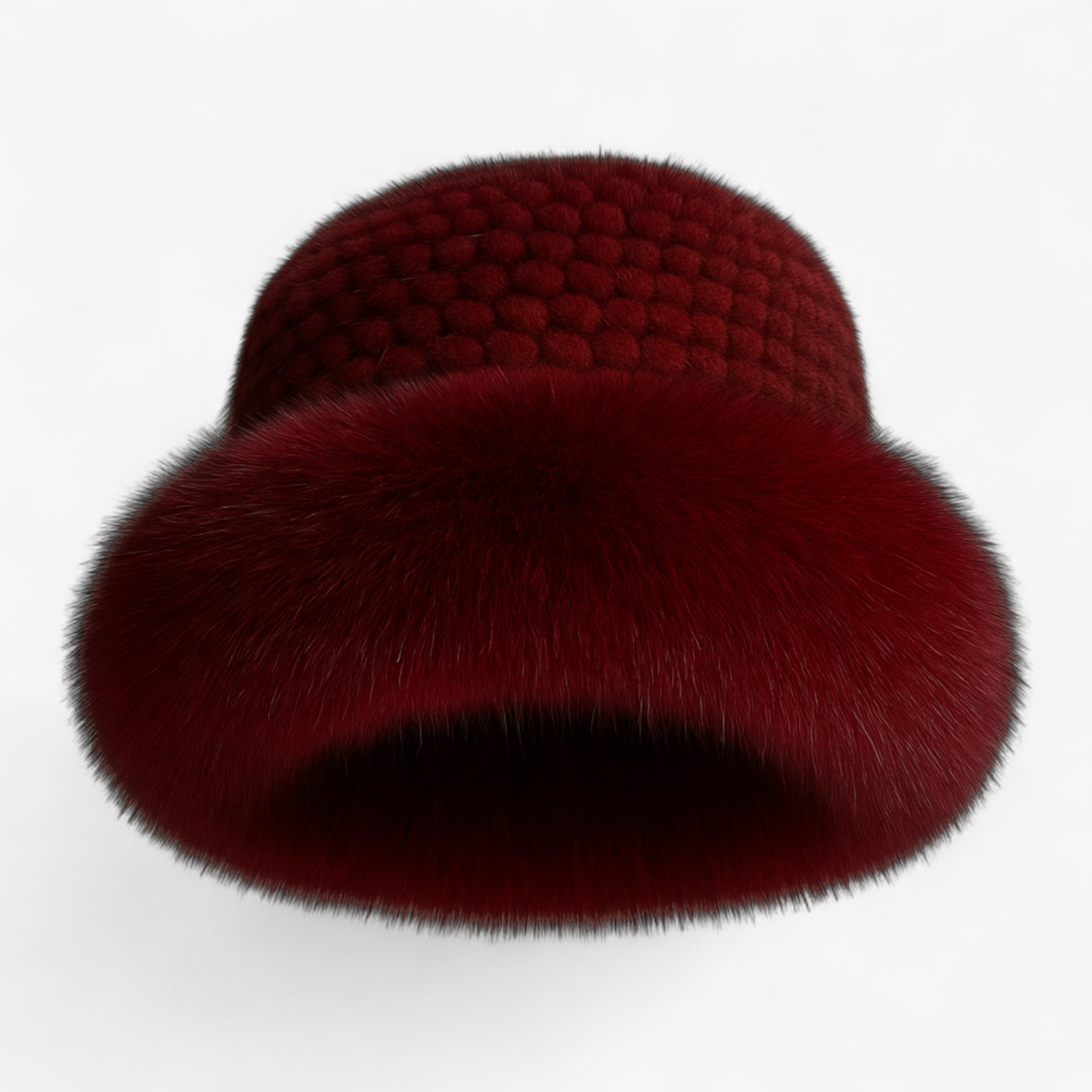 Cappello Donna Invernale in Pelliccia - Rosso Vino - accessorio elegante berretto di lusso cappelli invernali da donna cappello cappello caldo cappello da donna cappello di pelliccia cappello di visone cappello di volpe cappello donna cappello fatto a mano cappello invernale donna invernale moda inverno pelliccia - Concept Palermo
