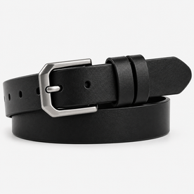 Cintura Uomo in Vera Pelle Nera per Jeans, Elegante e Resistente - NERO-1 - Belts belts for men cintura cintura pelle jeans Linen Men Mens belt pelle pregiata uomo - Concept Palermo