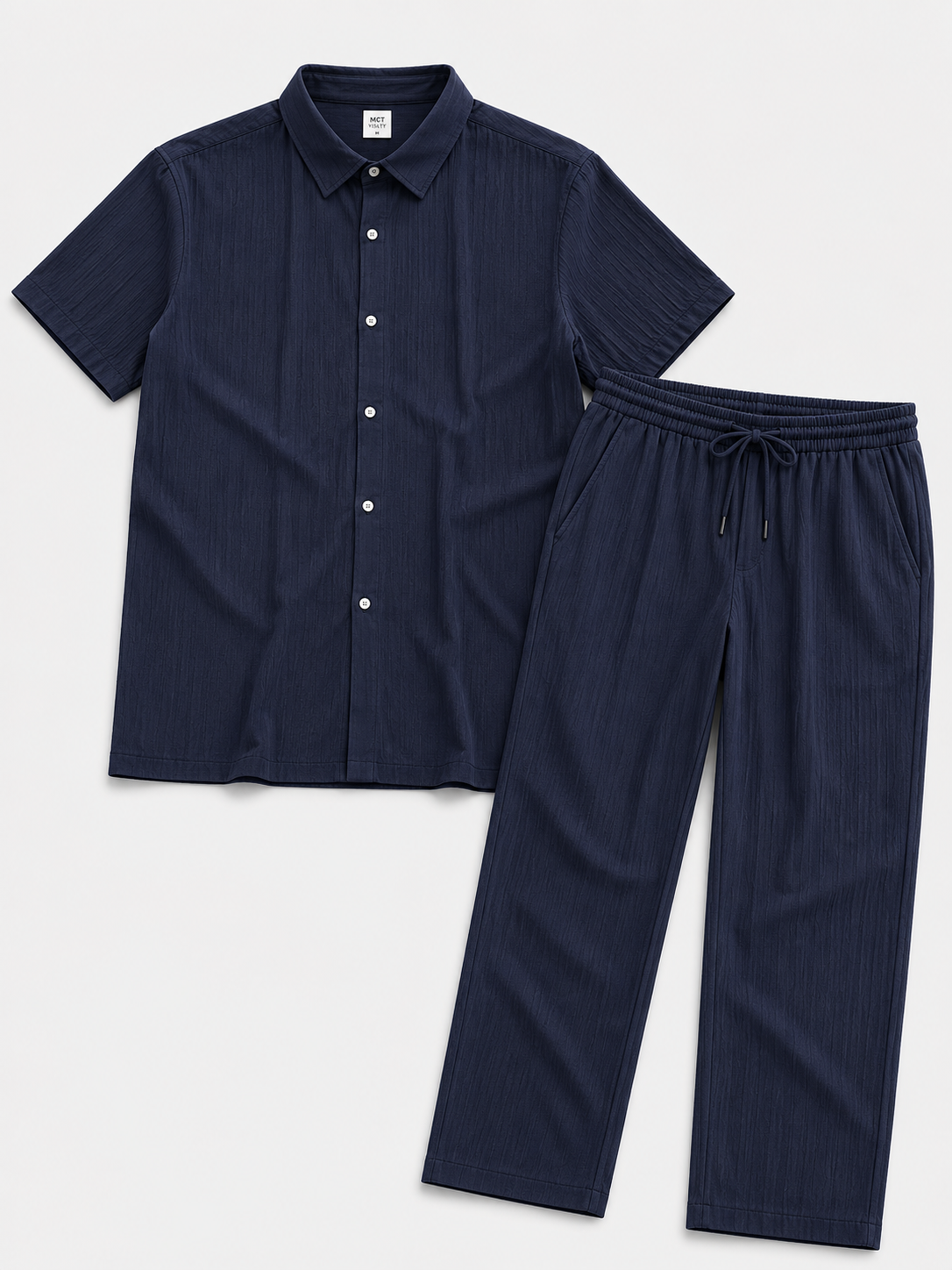 Completo Uomo Business Casual: Camicia Elegante, Pantaloni Slim Fit Grigio - - business camicia camicia pantaloni casual outfit sets pantaloni uomo - Concept Palermo