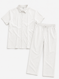 Ensemble homme business casual : chemise élégante, pantalon slim fit gris