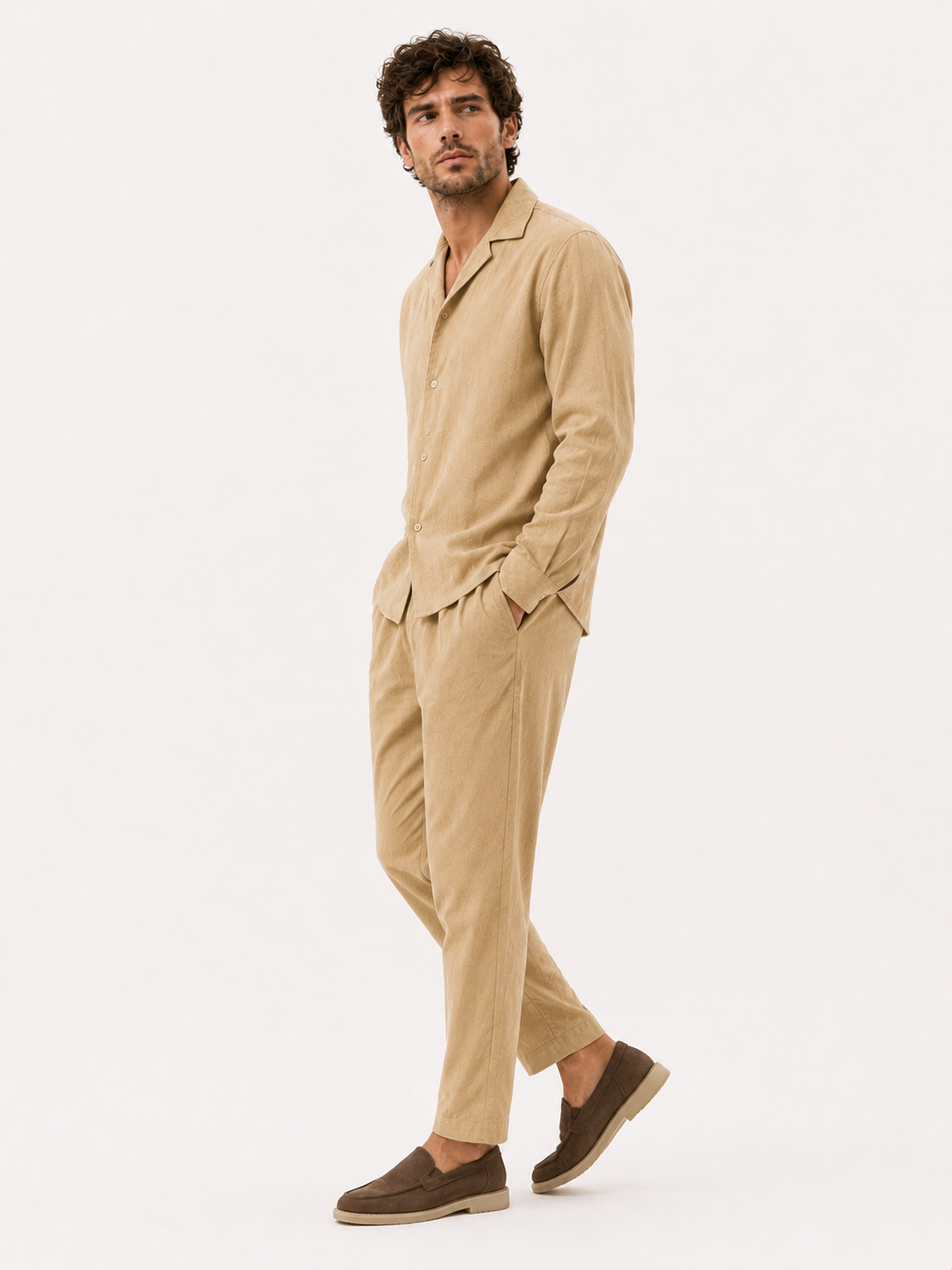 Completo Uomo Casual Estivo in Cotone - Camicia e Pantaloni Leggeri Due Pezzi - - ademend broek set casual chic comfortabel completo lino cubaanse kraag dagelijks gebruik heren mode heren overhemd heren set lente zomer lichtgewicht linnen overhemd linnen set linnenset losse pasvorm luchtig minimalistisch overhemd set relaxte pasvorm set uomo smart casual stile estivo strand stijl tijdloos vakantie stijl veelzijdig zomer overhemd zomer set zomers - Concept Palermo