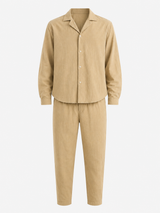 Heren casual zomerset van katoen - licht overhemd en broek, tweedelig