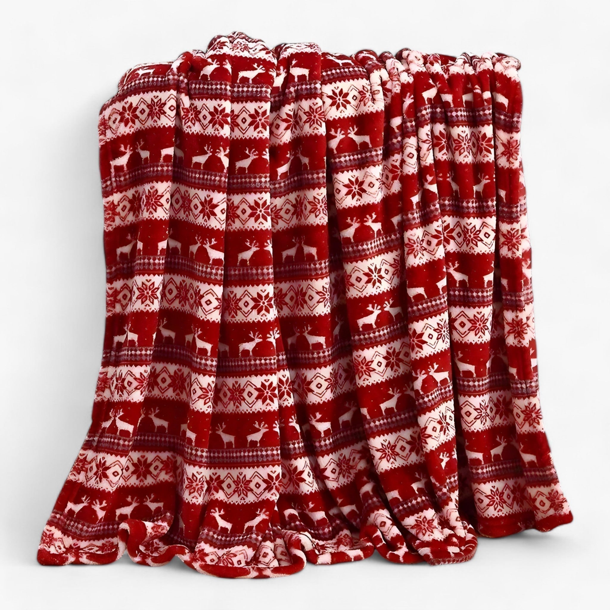 Coperta Natalizia in Pile - - accessori per la casa accessorio festivo atmosfera accogliente biancheria da letto coperta coperta natalizia decorazione invernale design elegante morbidezza natalizia pile pile di alta qualità plaid regalo di Natale - Concept Palermo