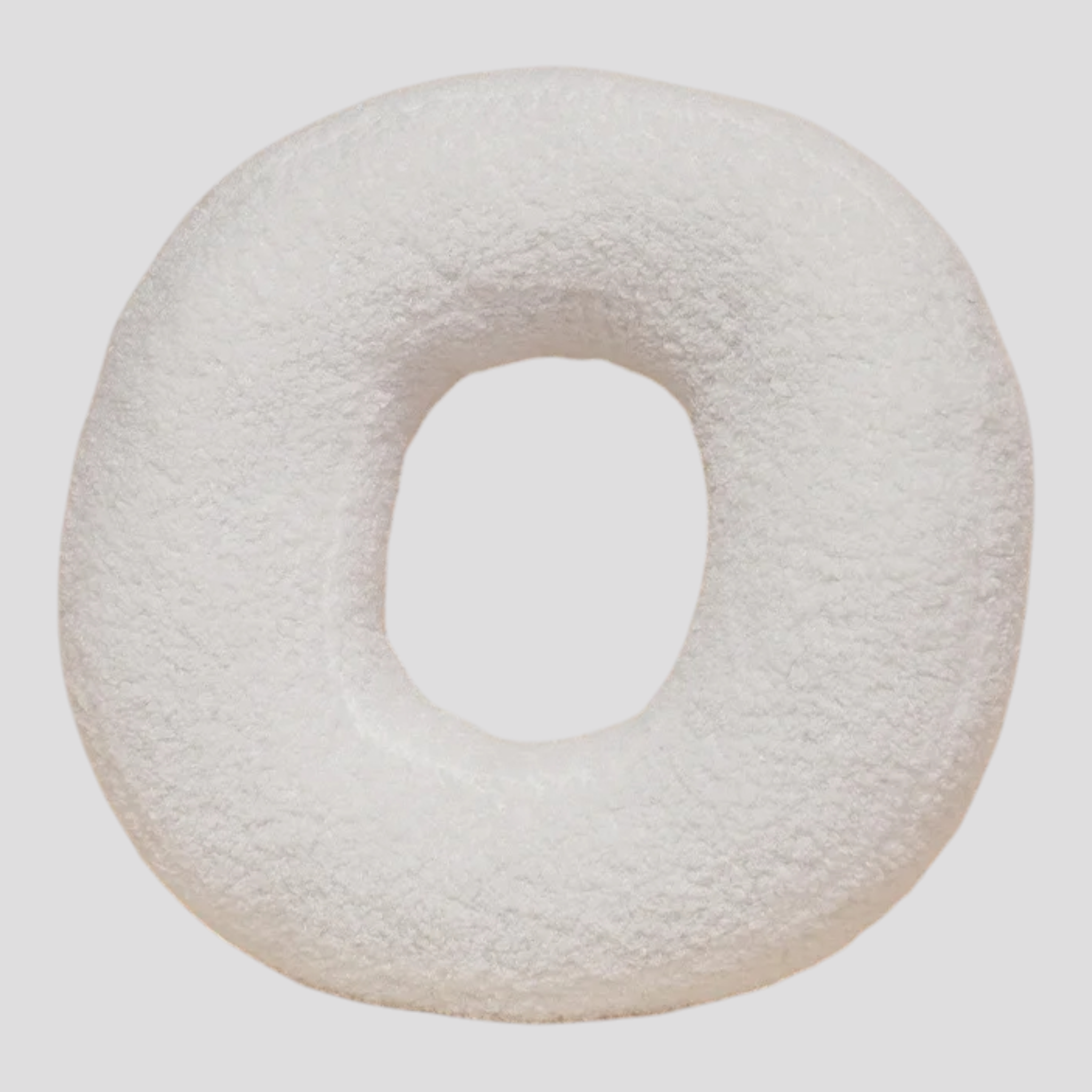 Cuscino Lettera in Peluche Cotone - Alfabeto Decorativo Bianco, 40 Cm