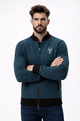 Heren Cardigan met Rits 100% Merinowol - Warm, Zacht en Comfortabel
