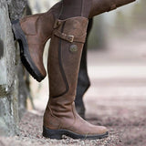 Damen Reitstiefel: Wasserdichtes Leder und Winterisolierung
