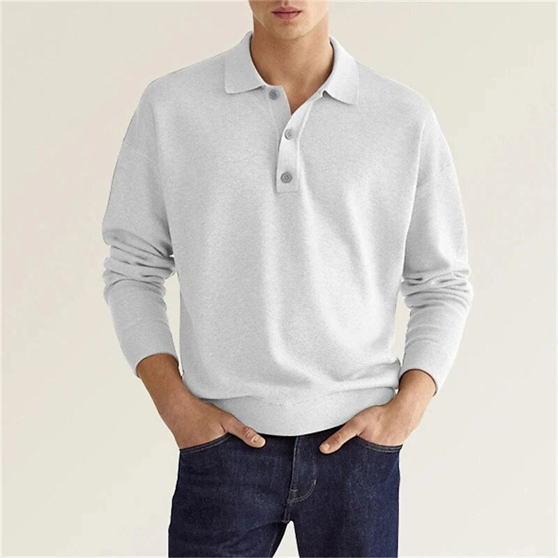 Polo Uomo Maniche Lunghe - Stile Classico e Comfort Quotidiano