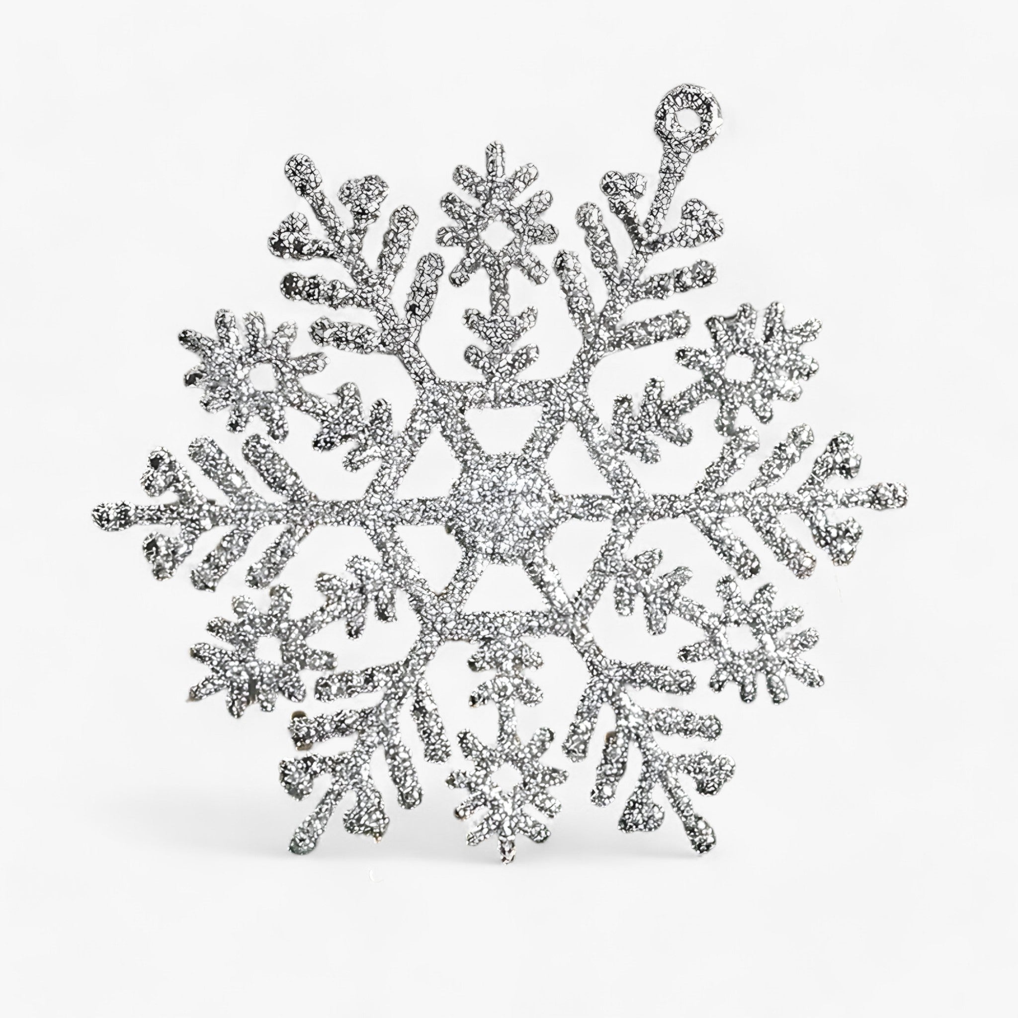 Decorazione Natalizia Fiocco di Neve Uomo - Argento 12Pezzi - accessori natalizi decorazione decorazione albero di Natale decorazione natalizia decorazioni festive decorazioni invernali decorazioni natalizie fiocco fiocco di neve ghirlande di Natale natalizia neve ornamenti natalizi ornamenti scintillanti regali di Natale uomo - Concept Palermo